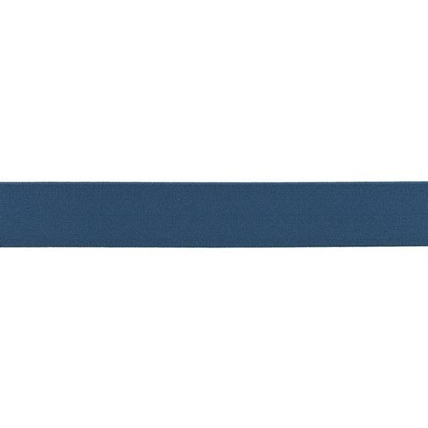 Bilde av Myk strikk, 2,5 cm, uni - jeansblå