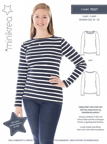 Bilde av Minikrea 70227 - T-skjorte basic kvinne, str. xs-xl