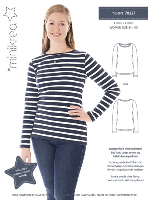 Minikrea 70227 - T-skjorte basic kvinne, str. xs-xl