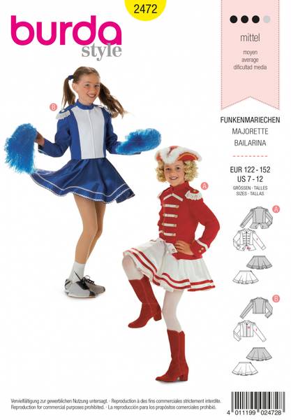 Bilde av 2472 - Burda - kostymer, cheerleader