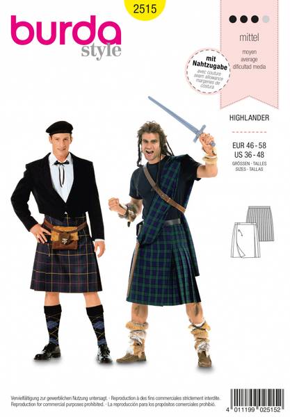 Bilde av 2515 - Burda - kostyme, kilt