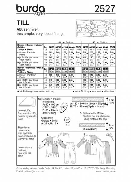 Bilde av 2527 - Burda - kostyme, karneval