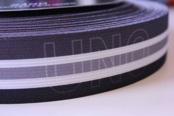 Bilde av Strikk, 3,5 cm, striper & UNO sort
