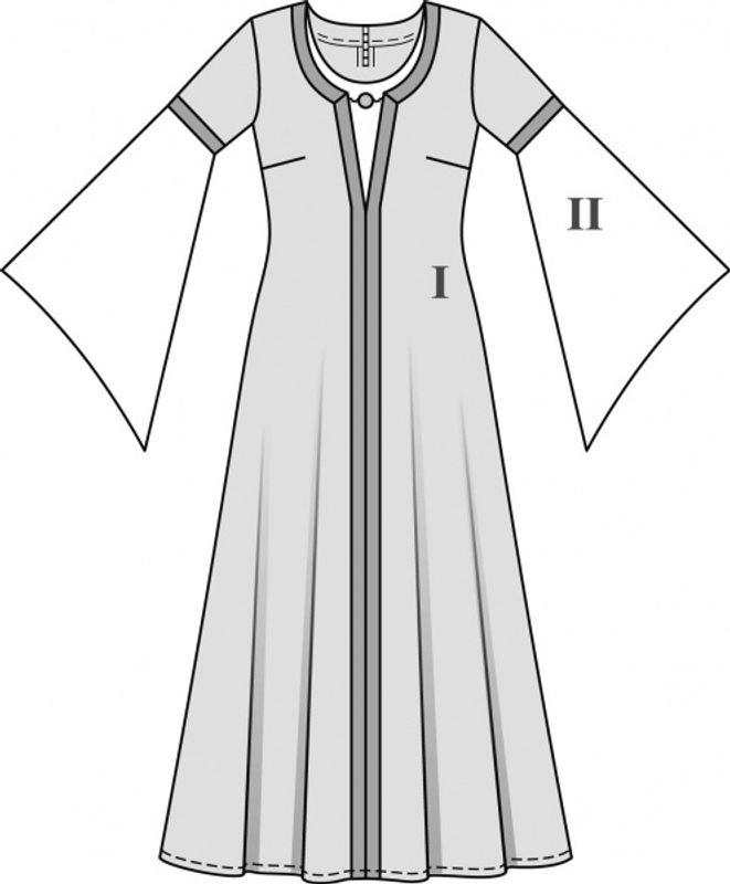 7468 - Burda - Middelalder kjole
