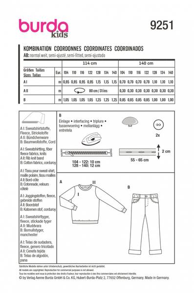 Bilde av 9251 - Burda - bukse & genser