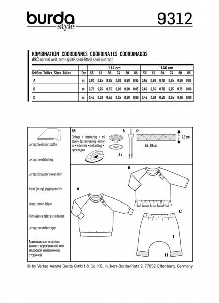 Bilde av 9312 - Burda - Gense / bukse