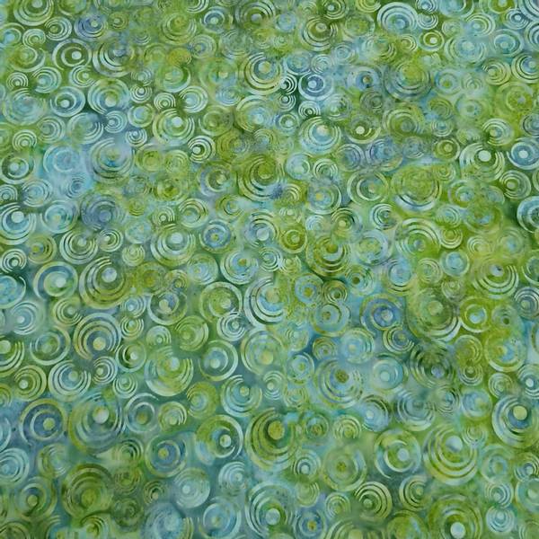 Bilde av Peacock Garden - batikk 2-4 cm ringer, blå-grønn