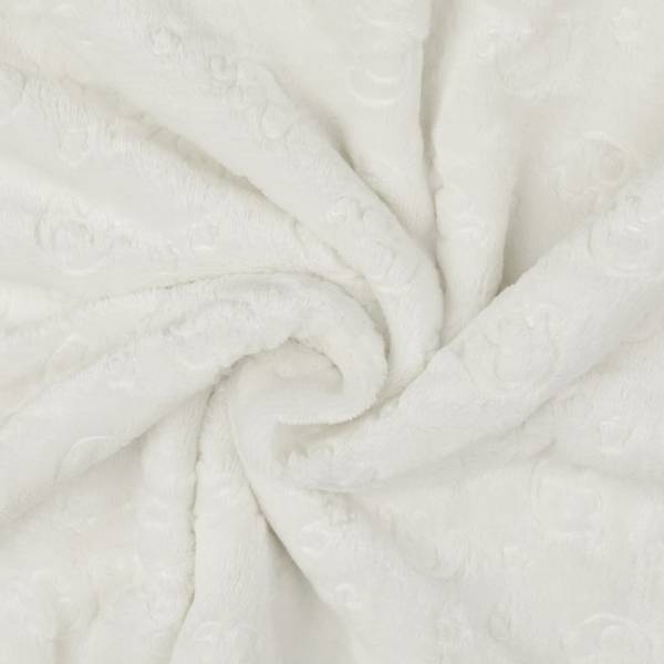 Bilde av Luksusfleece - 3 cm preget elefant på offwhite