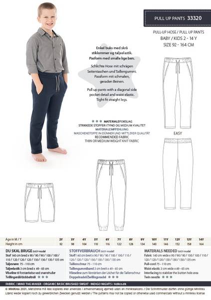 Bilde av Minikrea 33320 - Pull-up pants/ joggebukse 2-14 år