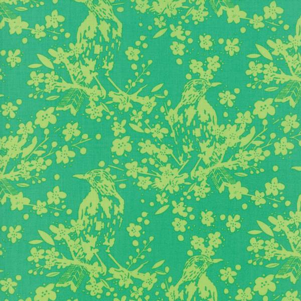 Bilde av Painted Garden - 10-13 cm fugl på kvist motiv på grønn