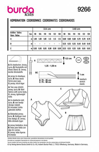 Bilde av 9266 - Burda - ballerina kostyme