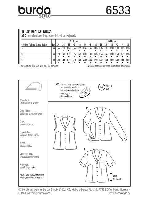 Hovedbilde 6533 - Burda - Bluse