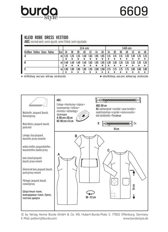 6609 - Burda - Kjole