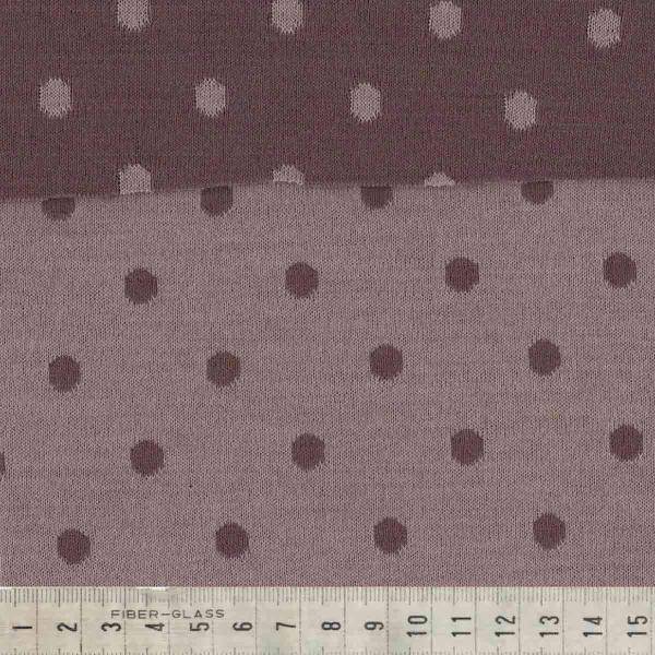 Bilde av Ull-jacquard jersey, 8 mm prikker - lys/ mørk gammelrosa