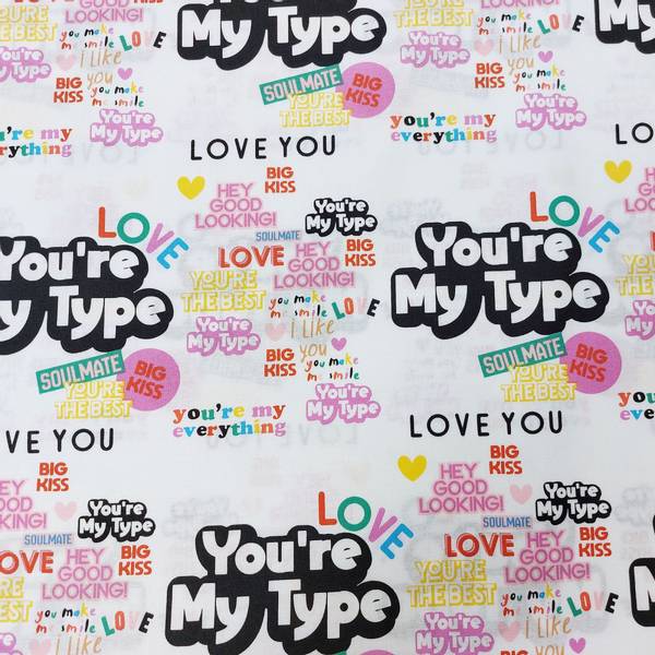 Bilde av You're My Type - skrift på hvit