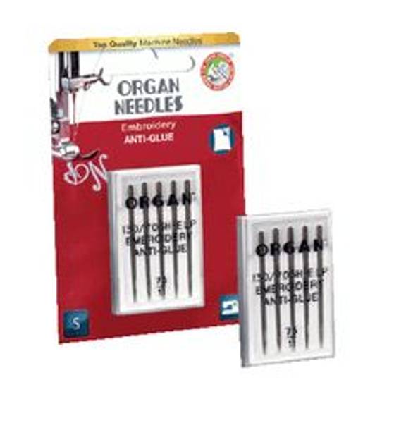 Bilde av Organ symaskinnål - Embroidery Anti-Glue, 5st, 75/11