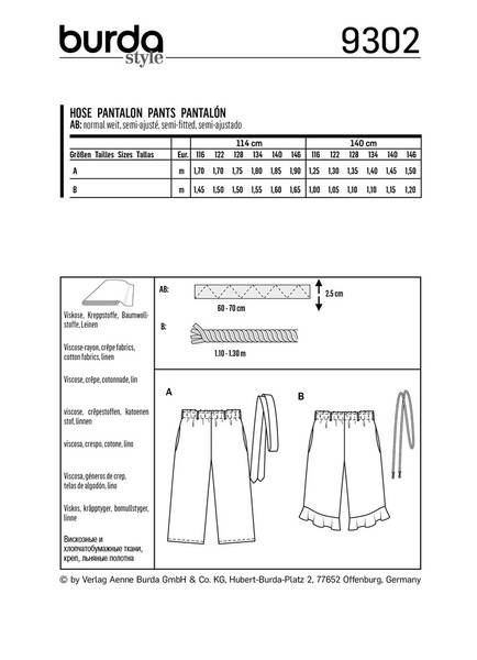 Bilde av 9302 - Burda - bukse