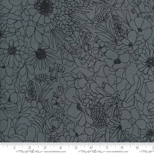Bilde av Illustrations - 4-6 cm blomster grå på grå