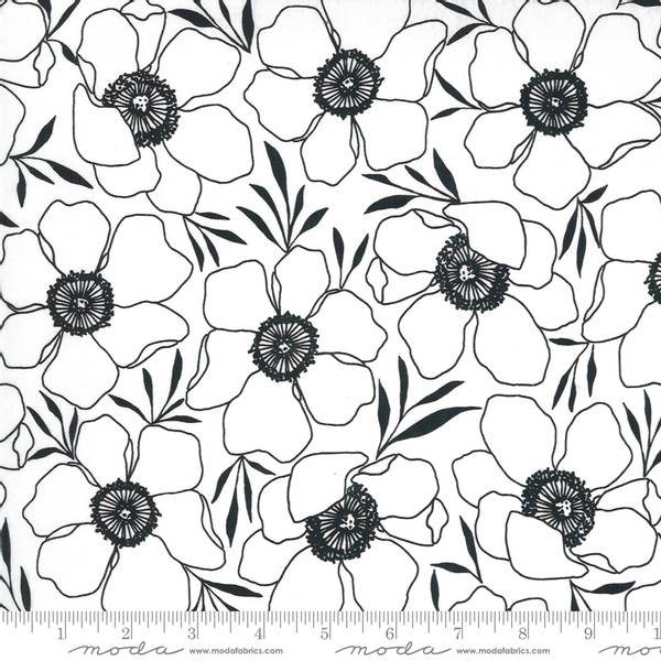 Bilde av Illustrations - 8 cm hvite blomster på hvit