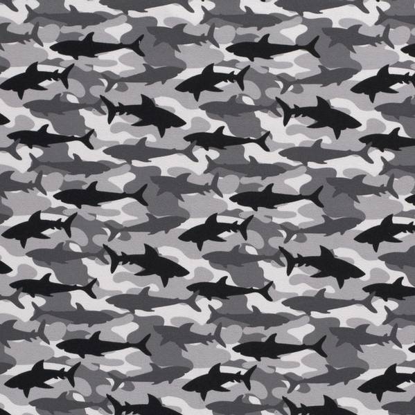 Bilde av French Terry - camouflage, 7 cm hai, grå
