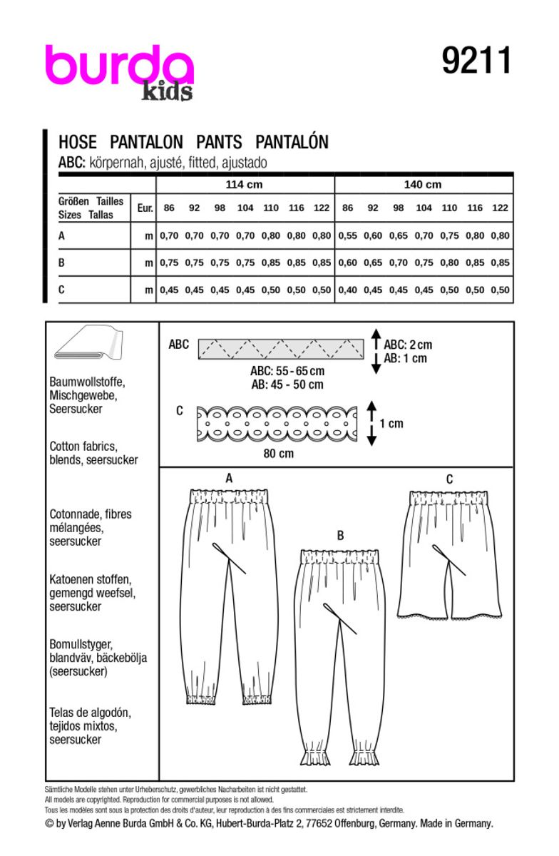 9211 - Burda - bukser