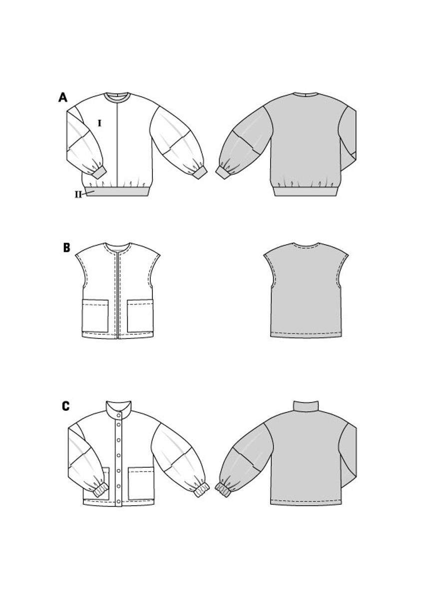 5590 - Burda - jakke, vest & genser