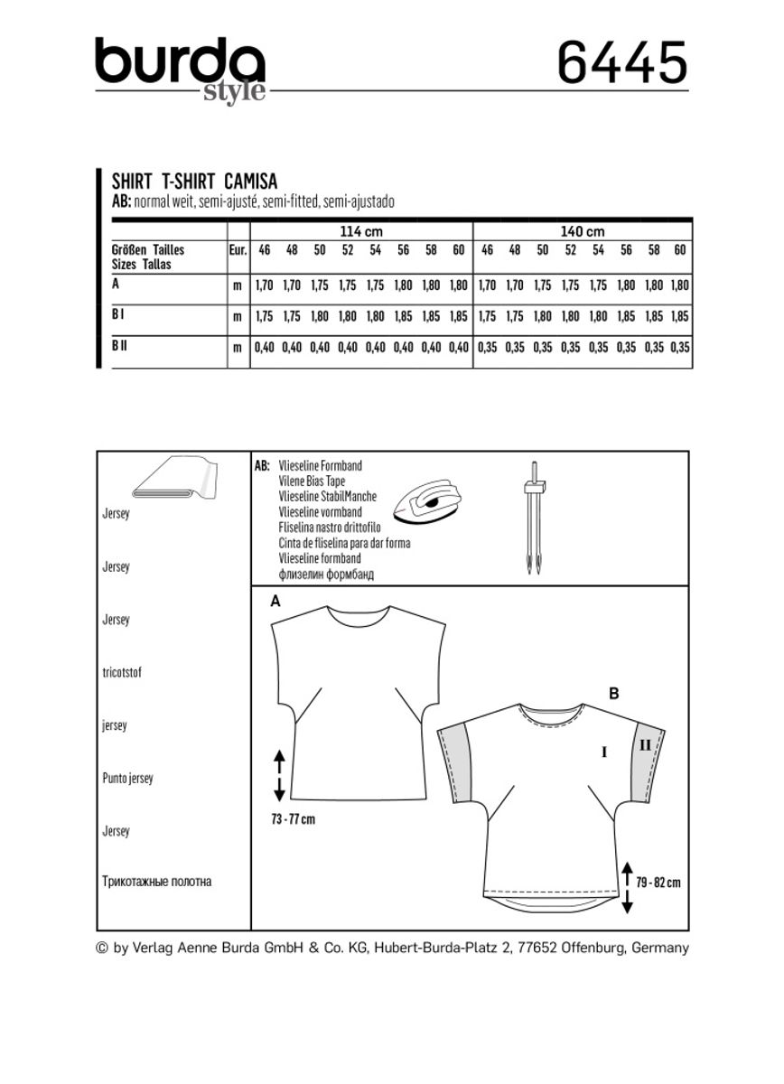6445 - Burda - T-skjorte