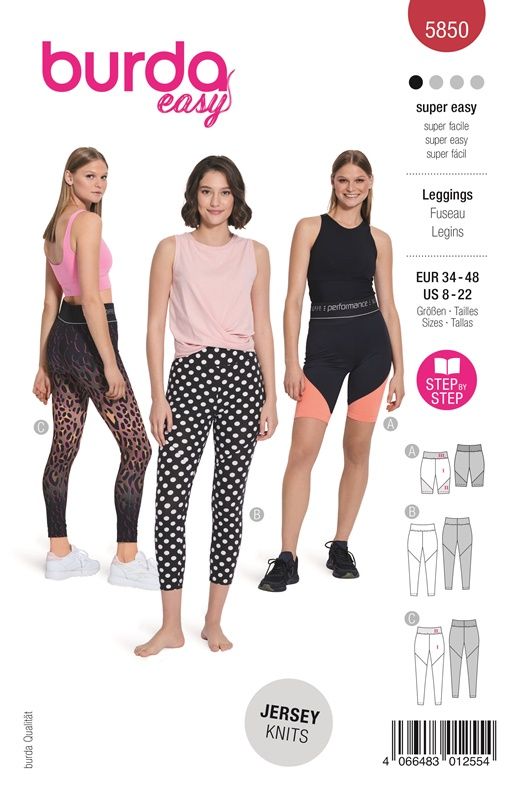 5850 - Burda - Tights, treningstights