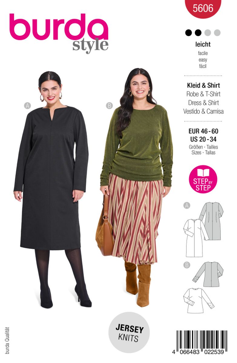 5606 - Burda - genser & kjole