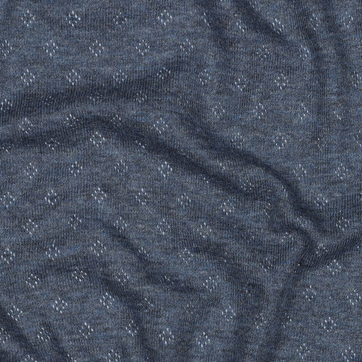 Pointelle Jersey - jeansblå melange, fv. 037