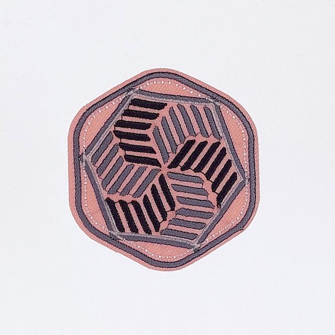 Hovedbilde Symerke m lim - Hexagon, lysrosa