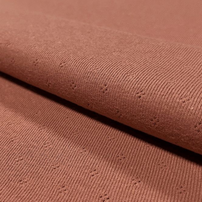 Hovedbilde 1 m Pointelle Jersey - dus terracotta