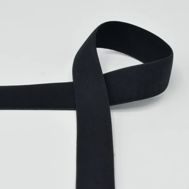 Hovedbilde Myk strikk, 2,5 cm - sort