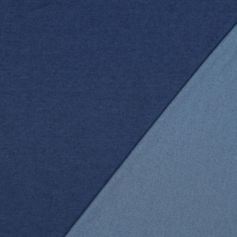 40 cm Denim Knit Twill blå - strikket dongeri