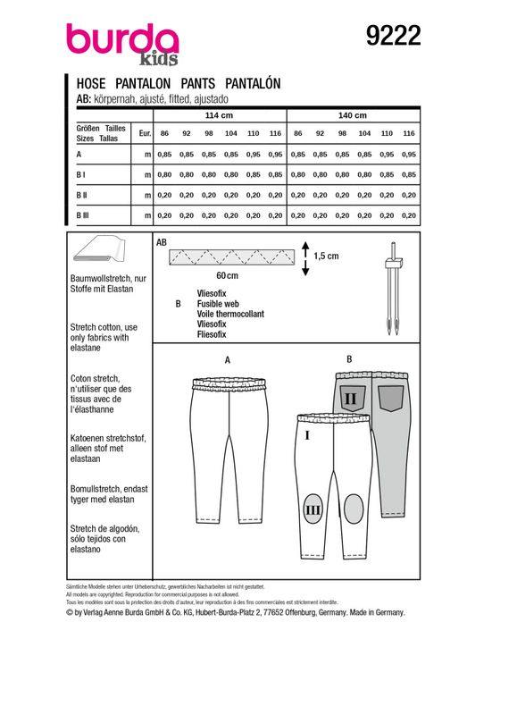 9222 - Burda - Bukse
