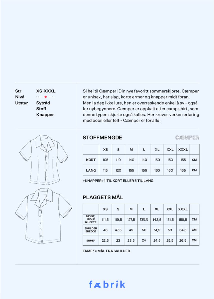 Fæbrik - Cæmper, skjorte