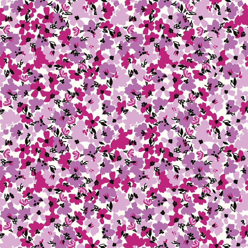 Bomullspoplin - blomster BP