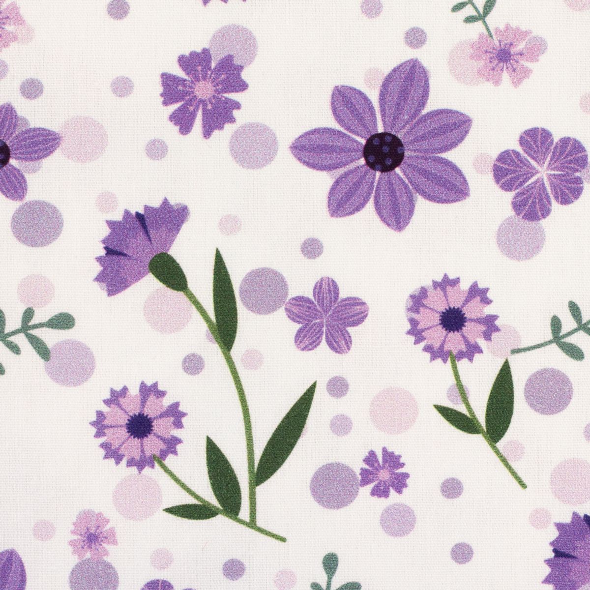 Bomullspoplin - blomster DG