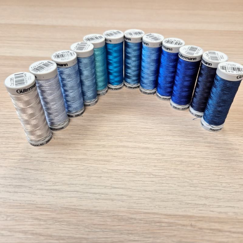 Trådpakke Sulky Rayon40 - Blå horisont - 12 x 200 m