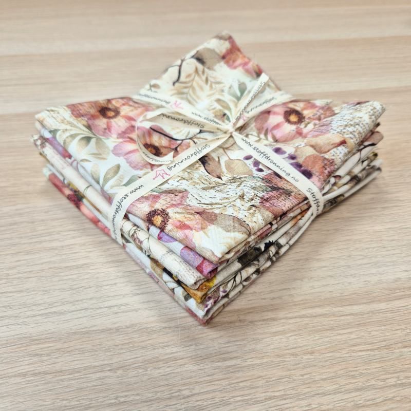 Stoffpakke - Wistful Blooms - 6x 30 cm