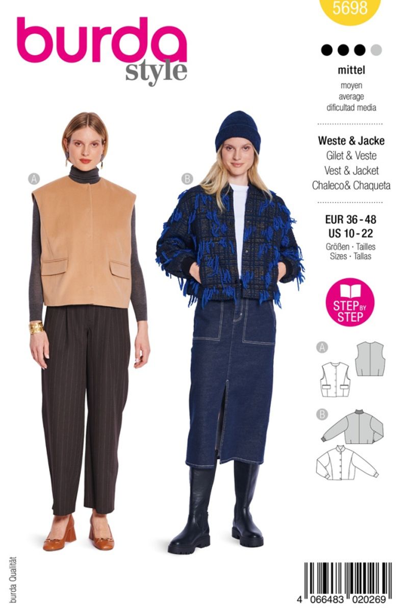 5698 - Burda - jakke & vest