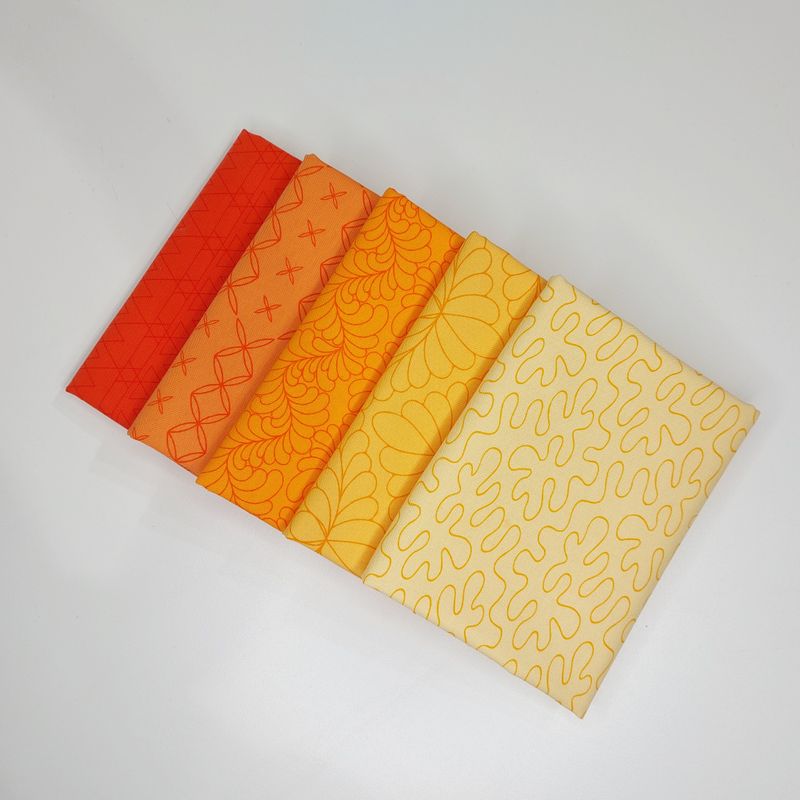 Rainbow Sherbet - stoffpakke, gul, 30x110 cm
