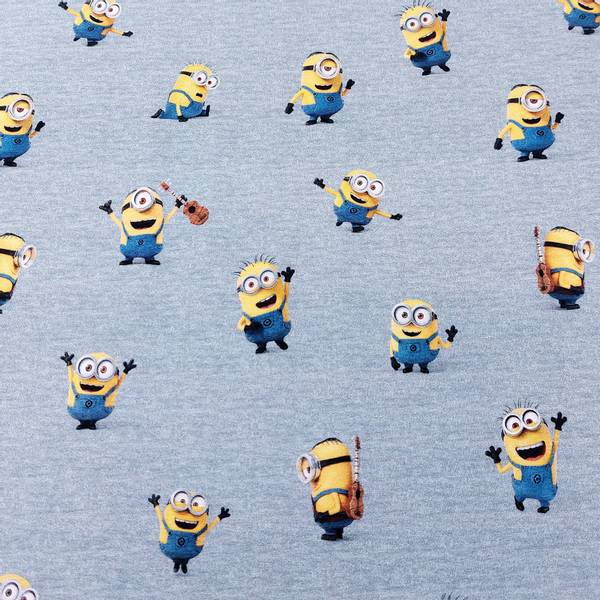 Bilde av Bomullsjersey - minions på grå