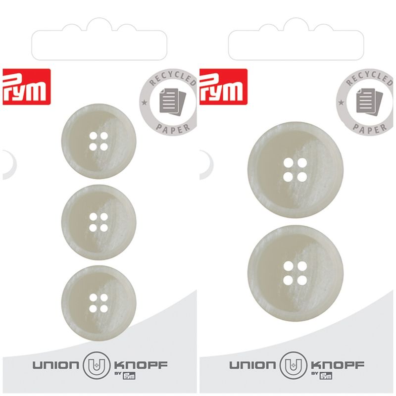 Knapp, resirkulert papir - offwhite