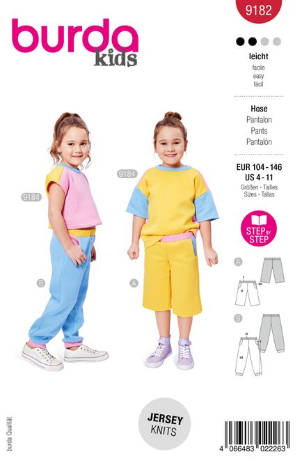 Hovedbilde 9182 - Burda - joggebukse/shorts