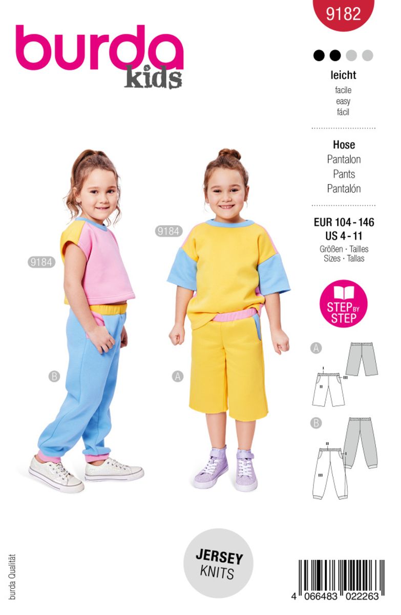 9182 - Burda - joggebukse/shorts