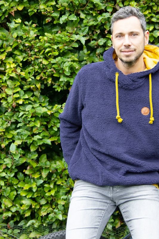 Fleece m. plysj doubleface, støvet grønn - fv 267
