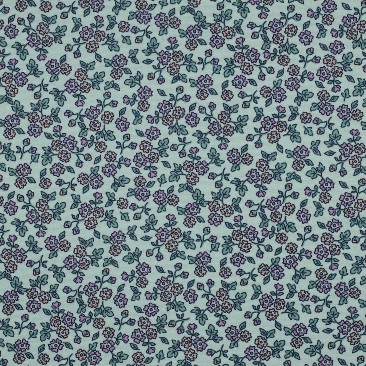 Flanell - småblomstret, mint