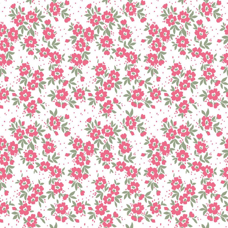 1 m Bomullspoplin - blomster BF