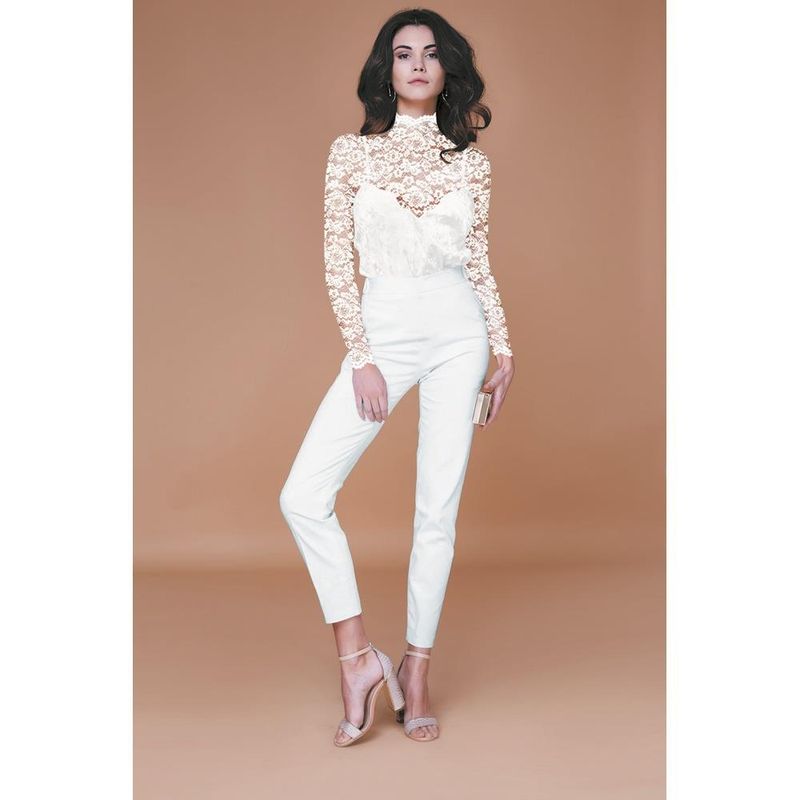 Lace Blonde - muslingkant, gammelrosa